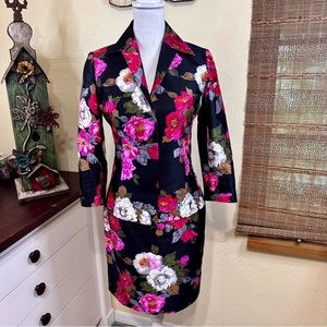 Dolce & Gabbana Silk Floral Skirt and Jacket Suit